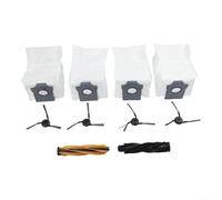 Kit de remplacement de 10 pièces pour aspirateur robot Dreame D20 Pro D20 Pro Plus RLD43SA avec brosses latérales à rouleau, sacs à poussière, nettoyage des poils d'animaux