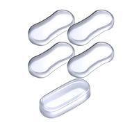 Kit de remplacement de 5 tampons amortisseurs pour siège de toilette en silicone transparent, coussinets en caoutchouc pour abattant de toilette pour la maison, les hôtels, l'école, salle de bain des