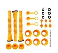 Kit de remplacement de bec verseur de bidon d'essence, lot de 5, ensemble de buses de carburant sans déversement avec foret, pour bidons de 1, 2, 5 et 10 gallons avec bouche de (Coffret 3 pièces +