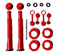 Kit de remplacement de buse de réservoir de carburant pour bidon d'essence de 19 litres, pièces de bec flexible avec bouchon à vis, composants de ravitaillement anti-fuite, rouge, ensembles de 2 ou 4