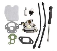 Kit de remplacement de carburateur 506450501 pour tronçonneuse 135 140 435E 440E pour Jonsered CS2240 pour McCulloch CS410 Compatible avec Zama C1T-EL41A Filtre à air de conduite à carburant inclus