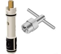 Kit de remplacement de cartouche de robinet en laiton pour robinets de salle de bain et de cuisine à poignée unique - Noyau de tige de valve avec accessoires (assemblage d'accessoires)