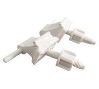Kit de remplacement de charnière de siège de toilette avec vis et fixations, pièces détachées en plastique for accessoires de salle de bain de 4 cm de largeur(White)