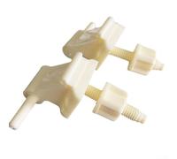 Kit de remplacement de charnière de siège de toilette en plastique blanc avec fixations pour sièges de WC standard, installation facile, bord lisse, non marquant, amélioration de la salle de bain
