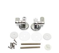 Kit de remplacement de charnières standard pour abattant de toilettes, quincaillerie en métal à dégagement rapide avec ensemble complet de vis pour la plupart des sièges de salle de bain britanniques