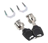 Kit de remplacement de cylindre de serrure de coffre de moto avec 2 clés - Serrure de sécurité pour coffre à bagages, top case et accessoires de rangement compatibles avec la plupart des motos