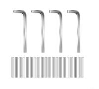 Kit de remplacement de goupille de tension de charnière à ressort avec 20 broches de support d'étagère en acier inoxydable et 4 clés hexagonales pour réparation de porte d'armoire