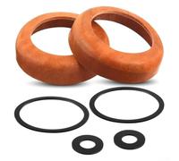 Kit de remplacement de joint en cuir de type 90 avec joints et couvercle de piston pour l'entretien manuel de la pompe à eau, 2 ensembles de manchons en cuir marron 90 mm haut 60 mm bas