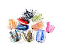 Kit de remplacement de jupes de gabarit en silicone, 10 lots avec 50 brins chacun pour pêche au bar et spinnerbaits, modification à faire soi-même pour l'eau douce et l'eau salée