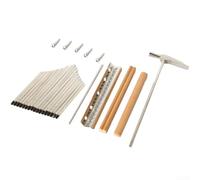 Kit de remplacement de kalimba à 17 touches, dents en acier avec marteau d'accordage, ponts et vis, pièces de piano à pouce pour réparation et installation de kalimba