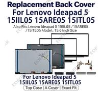 Kit de remplacement de la coque arrière, du cadre avant et des charnières pour ordinateur portable Lenovo Ideapad 5 15IIL05 15ARE05 15ITL05 15ALC05, coque supérieure LCD Silver hinge cover