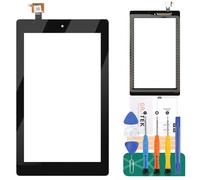 Kit de Remplacement de l'écran du Kindle Fire HD 7 7 2017, du capteur Tactile, du Panneau de Verre et de l'objectif Compatible avec Amazon Kindle Fire HD 7 7 2017 (Noir Touch)