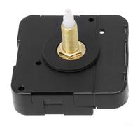 Kit de remplacement de mouvement d'horloge à quartz avec mécanisme silencieux et broche multi-tailles de 8 à 31 mm, kit d'outils de réparation d'horloge noire pour travaux manuels, bureau ou