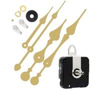 Kit de remplacement de mouvement d'horloge à quartz contrôlé à long arbre pour réparer ou construire des horloges murales personnalisées (doré B)