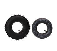 Kit de Remplacement de pneus pneumatiques en Caoutchouc pour Chariot, Tondeuse à Gazon et brouette - Pneus gonflables en Caoutchouc Durable avec buse incurvée pour Une Utilisation