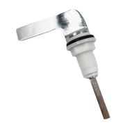 Kit de remplacement de poignée de chasse d'eau en alliage de zinc pour valves de réservoir à angle latéral avant - Levier de réservoir décoratif argenté 12,5 x 8,3 cm