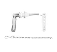 Kit de remplacement de poignée de chasse d'eau en métal - Bras de levier de chasse d'eau variable avec chaîne - Idéal pour les réservoirs d'eau standard dans les maisons et les bureaux
