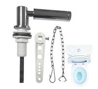 Kit de Remplacement de Poignée de Toilette,Avec Kit De Remplacement En De Zinc Et Chaîne,Poignée de Chasse d'Eau - Pour Domestique, Salle de Bain, Toilettes, Senior, Rénovation, Réparation,
