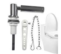 Kit de Remplacement de Poignée de Toilette,Kit de Remplacement en de Zinc avec Bras Réglable - Levier De Chasse D'Eau | pour Camping-Car Caravane Résidentiel Commercial Salle de Bain Rénovation