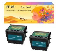 Kit de Remplacement de tête d'impression PF-03 (avec Puce) Compatible avec Les imprimantes pour Canon IPF710 IPF720 IPF815 IPF605 IPF610 IPF700 IPF810 IPF825 IPF510 IPF500 IPF600 IPF820 2 Pack