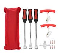 Kit de remplacement de vélo de moto à levier, outil de réparation de dissolvant de cuillères à pneu en acier inoxydable 12 pièces pour tracteur de tondeuse à gazon de moto