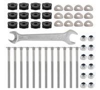 Kit de remplacement de vis de trampoline, vis pour poteaux de trampoline, Vis de trampoline robustes, Outil de stabilité de saut à vis en acier galvanisé, kit de réparation de trampoline 12 pièces, ac