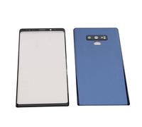 Kit de Remplacement D'écran en Verre Avant et Panneau Arrière pour Note 9, Kit de Réparation de Verre de qualité Supérieure avec Outils, Ajustement Parfait pour les écrans Endommagés et (BLUE)