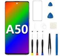 Kit de remplacement d'écran pour Samsung Galaxy A50 A505U avec cadre avec oreillette et haut-parleur Vibration Moteur LCD Incell Écran tactile Digitizer (sans fonction d'empreintes digitales)