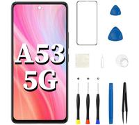 Kit de remplacement d'écran pour Samsung Galaxy A53 5G A536U avec cadre avec écouteur avant et bouton de volume latéral et bouton de volume vibrants Écran LCD Incell Écran tactile Digitizer (sans