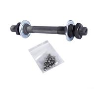 Kit de remplacement d'essieu de moyeu arrière de vélo compatible avec Novatec, 135 mm de large avec billes de roulement, essieu creux en acier pour une utilisation fiable de la fourche arrière (kit2)