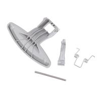 Kit de Remplacement Poignée de Verrou de Porte de Machine à Laver LG avec Ressort, Crochet & Cosse - Construction ABS et Métal, 9.5x2.6x6.5cm, Gris