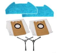 Kit de remplacement pour aspirateur robot avec serpillères, sacs à poussière, brosses latérales, accessoires de nettoyage en microfibre, pour l'entretien du sol, pour Redkey R10
