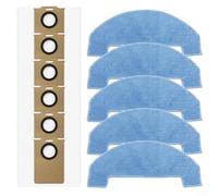 Kit de remplacement pour aspirateur Ultenic T20 Pro et T10 Lite avec 6 sacs à poussière et 5 chiffons de serpillère, en microfibre, joint anti-obstruction