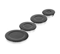 Kit de Remplacement pour Cuisinière à Gaz, Couronne de Brûleur Noire | Aluminium et Fer, Combustion Rapide, Anti- , Plusieurs Brûleurs, pour Plaques Compatibles, Lot Complet