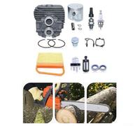 Kit de remplacement pour cylindre complet et piston pour scies à onglet Ts410 Ts420 avec valve de décompression d'amorçage, joints de filtre à air, joints d'huile pour restaurer la compression du