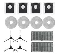 Kit de remplacement pour Dreame pour L40 Ultra pour Ae, 14 pièces | Rouleau en caoutchouc souple, anti-enchevêtrement, protège les sols, facile à enlever, convient pour L40 Ultra, réutilisable