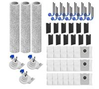 Kit de remplacement pour Ecovacs pour Deebot T90 Pro pour Omni, 47 pièces avec rouleau en tissu, filtres à poussière, brosses latérales, poils en nylon pour robot aspirateur