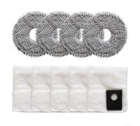 Kit de remplacement pour Eureka J15, 4 serpillères en microfibre, 5 sacs à poussière, pour aspirateur Midea V16, pour aspirateur robot Evo Ultra à vidage automatique