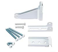 Kit de remplacement pour ferme-porte en métal avec support de jambage, support de porte et matériel pour la plupart des ferme-portes standard en finition blanche ou noire (blanc)