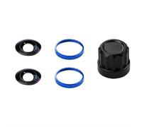 Kit de remplacement pour Insta360 X5 avec outil de remplacement d'objectif DIY et anneaux multicolores - Ensemble d'objectifs optiques HD pour appareil photo à 360 degrés (anneau bleu double)