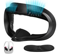 Kit de remplacement pour interface faciale VR et mousse pour Oculus Meta Quest 2 | Cadre d'interface faciale amovible, couvre-visage en mousse de rechange, coussinet de nez et cache d'objectif