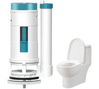 Kit de remplacement pour robinet à double chasse d'eau, bouton-poussoir rond en plastique avec tige filetée découpable, pièces de rechange universelles pour réservoir toilettes, poignée chasse
