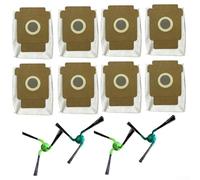 Kit de remplacement pour Roomba Max 705 pour Combo et 706 pour Combo avec 4 brosses latérales et nombre variable de sacs à poussière par paquet (12 pièces)