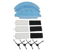 Kit de remplacement pour Tikom L9000, Lubluelu S/L60D, Laresar pour L6 Nex, Honor pour Q6 SE, accessoires 3 en 1 avec brosses latérales, filtres et tampons de nettoyage, 10 pièces (A)