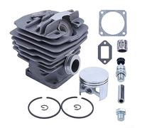 Kit de remplacement pour tronçonneuse comprenant un cylindre de 48 mm pour assemblage de piston, joint de cylindre, silencieux, bague d'étanchéité, palier à aiguille, valve 1125 020 1215