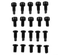 Kit de remplacement pour vis de sonnette Ring Doorbell 20 pièces T16 et T5 pour vis de sécurité Torx, carbone noir pour fixations en acier pour sonnette vidéo 2 et modèles Pro