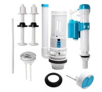Kit de remplacement réglable à double chasse d'eau avec modes d'économie d'eau complète et demi-chasse d'eau, valve de chasse d'eau en polypropylène et valve de remplissage pour salle de bain à
