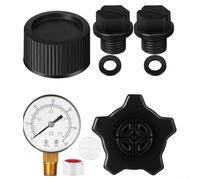 Kit de remplacement robuste pour filtres à sable avec manomètre, vidange et bouchons pour l'entretien de la piscine