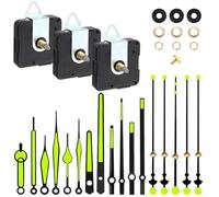 Kit de remplacement silencieux de 3 pièces de 18 mm avec 6 aiguilles lumineuses pour chambre à coucher et bureau