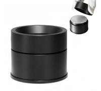 Kit de remplissage de capsules de café réutilisable avec outil de scellage en aluminium, compatible avec la plupart des machines à dosettes, support de remplissage facile pour le sol, noir, 6,8 x 5,5